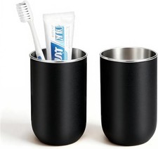 Stainless Steel Toothbrush Cup Holder 13oz, Unbreakable Reusable Kids Bathroom T