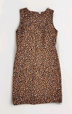Old Navy Mustard Yellow Leopard Print Sleeveless Sheath Dress sz Medium NEW R2
