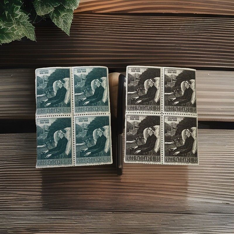 Sc 234 237 Vatican Lourdes Stamp Sets  MNH