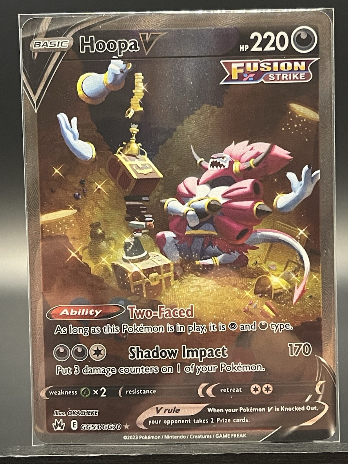 Hoopa V GG53/GG70 Crown Zenith: Galarian Gallery Holo NM