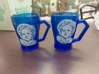 Vintage 1930's Hazel Atlas Shirley Temple Cobalt Blue Glass Mug or Cup
