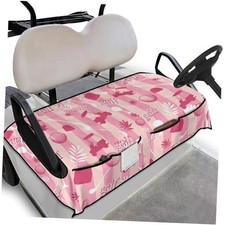 Golf Cart Seat Covers with 4 Pockets Golf Cart Seat Towel Blanket Pink Golf