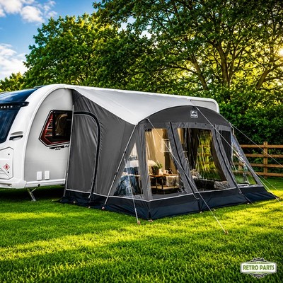 Elddis Avante 2005 Onwards Wohnwagen Vorzelt Markise 3,9 m Stangen Version Grau