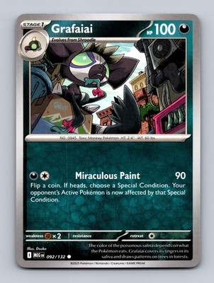 TCG Pokemon Karte Grafaiai MEG 092/132 Eng Dsuke Mega Evolution