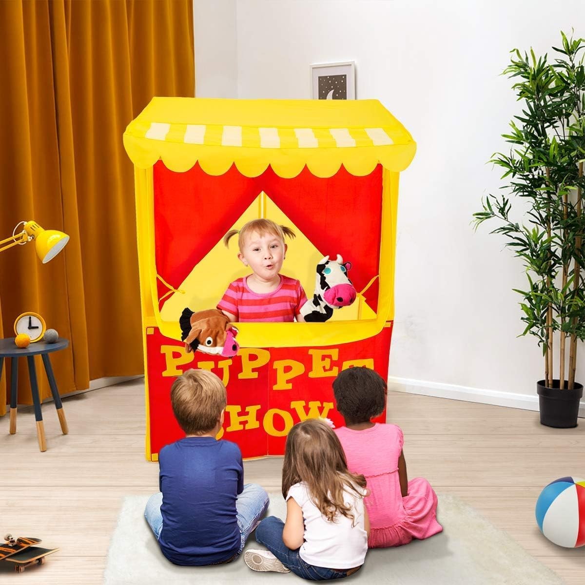 Alvantor Lemonade Stand Puppet Show Theater Pretend Old Version With Poles 