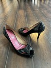 Kate Spade Peep Toe Pumps Black Patent Leather Stiletto Heels Women's Size 6 — photo 9