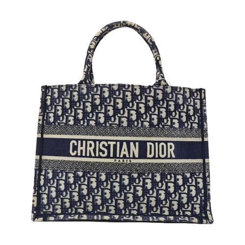 DIOR Book Tote Handbags Cloth Blue Free Shipping | Duties Paid