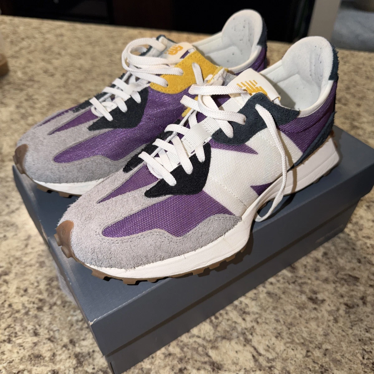 New Balance Leather Upper Purple Athletic Shoes for Women  display picture 3