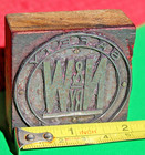 Norfolk & Western Railway SAFETY FIRST Railroad Ink Letter Press N&W Block Stamp — photo 2