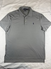 Polo Ralph Lauren Performance Polo Shirt XL Men's Gray Short Sleeve Collared