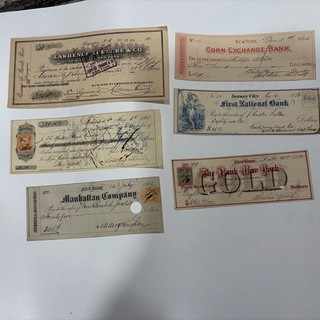 Vintage Bank Checks 19th And 20th Century