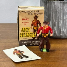 Vintage Marx Warriors of The World Cowboy Jack Straight Hand Painted with Box