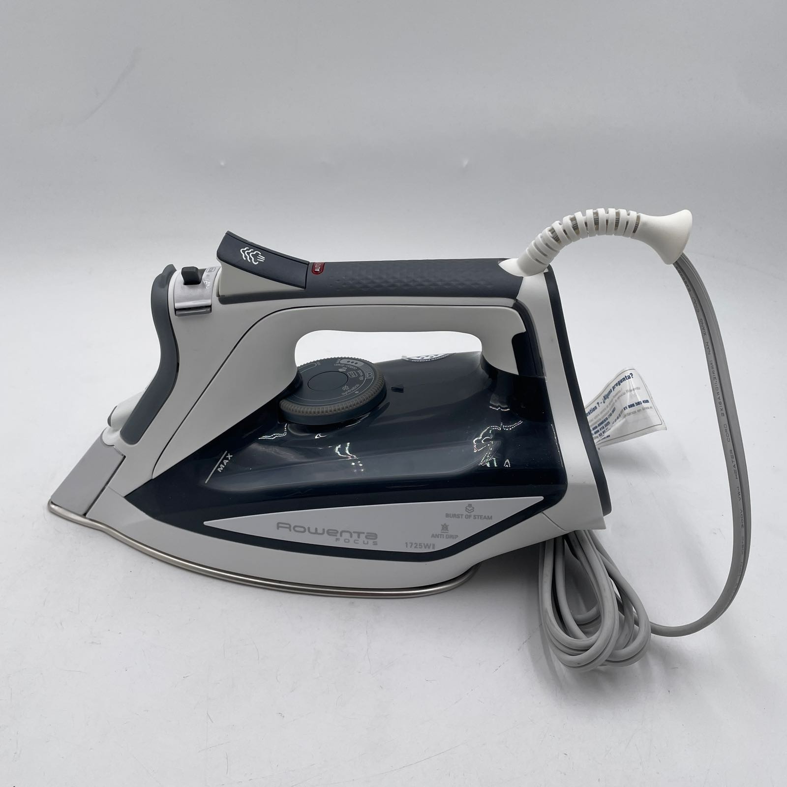 Rowenta Focus Steam Iron, 1725W, Stainless Soleplate, 400 Holes, DW5280