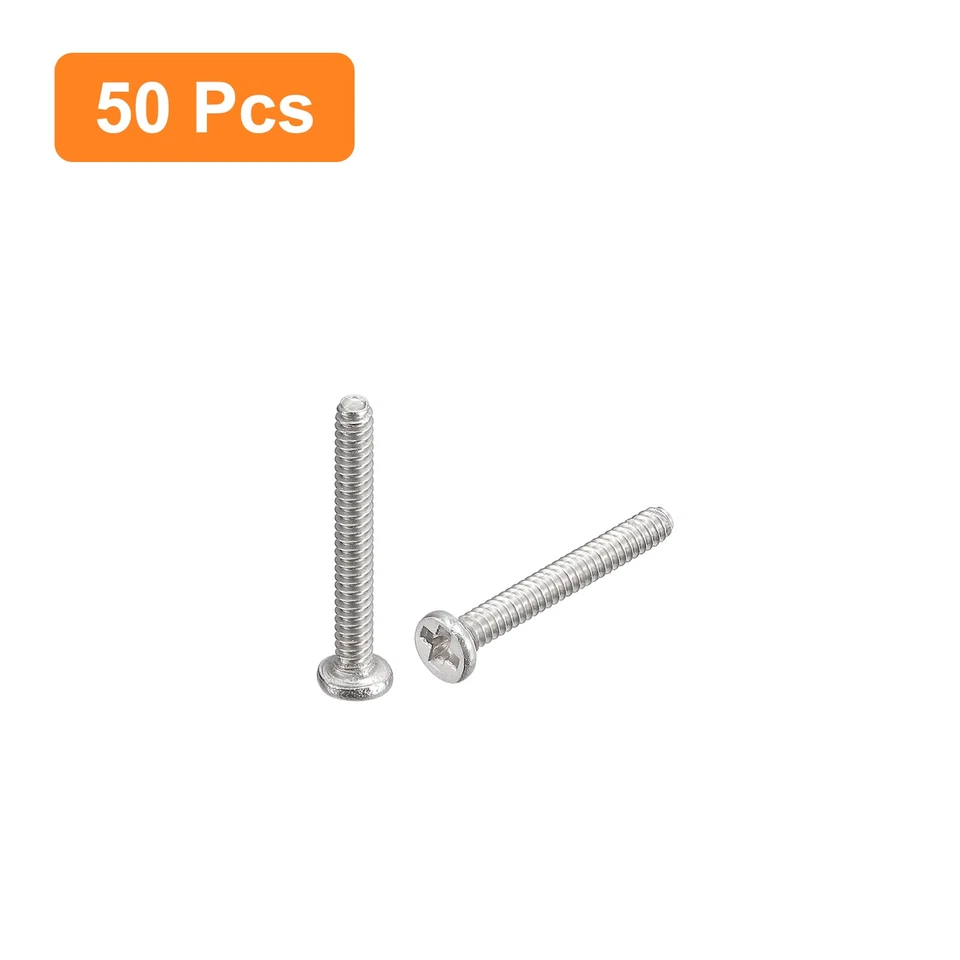 M1-0.25 X 8 mm 50pcs Diriger Vis Conduire Vis Matériel Attache pour Meubles - Photo 3/4