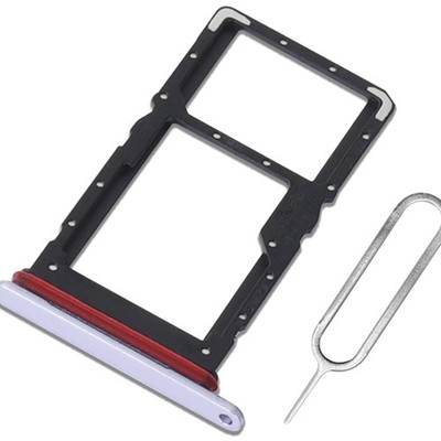 Dual SIM Kartenhalter Rahmen Weiß Ersatzschlitten SIM Tray mit Pin 