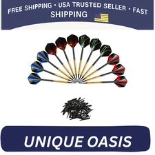 12 Pcs Darts Plastic Tip, Soft Tip Darts Set, 14G Plastic Tipped Dart, Attach Ex