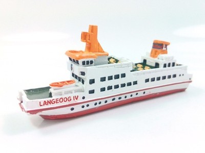MS Langeoog IV Schiff Boot Poly Modell Passagier Fähre Nordsee Bensersiel