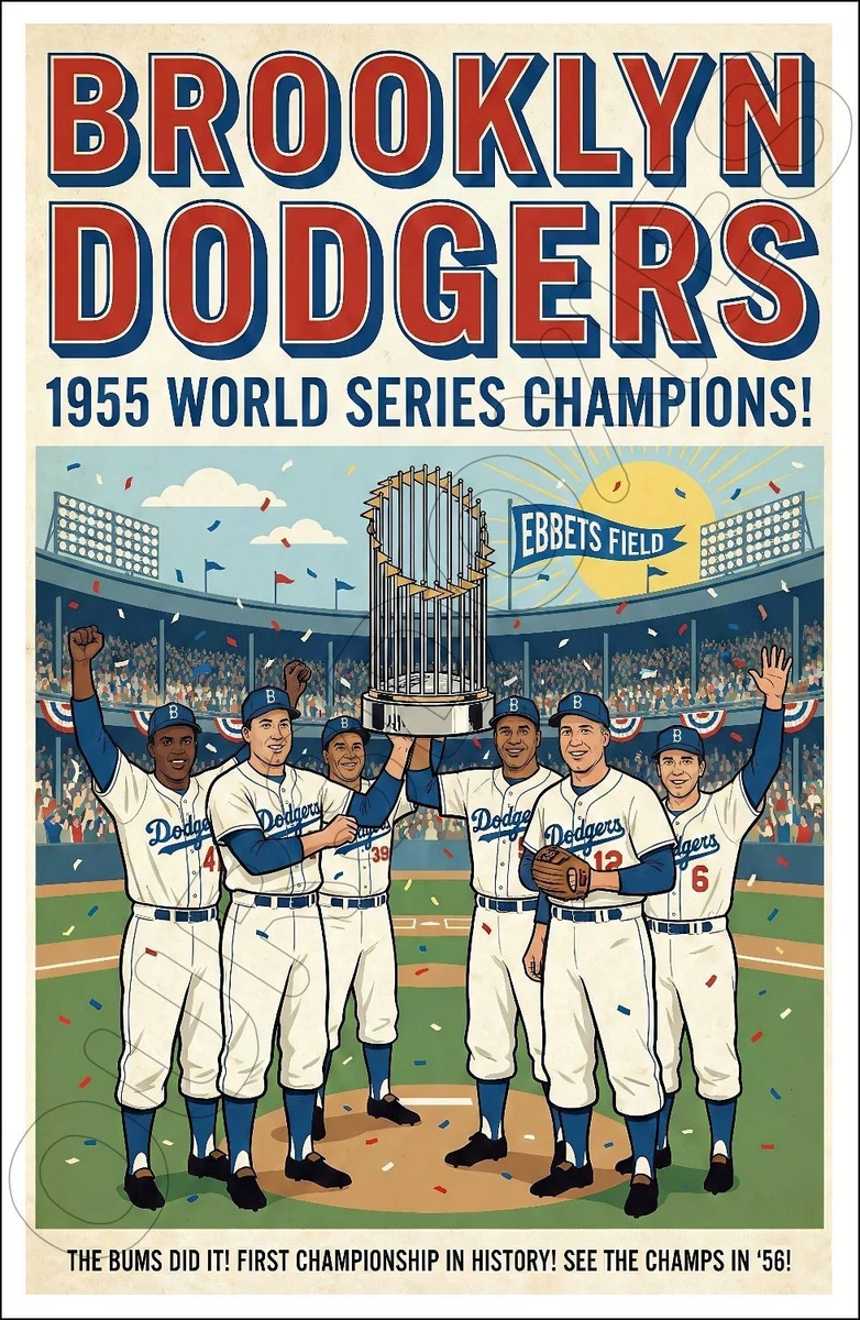 Baseball 1955 Vintage Sports Posters for sale | eBay