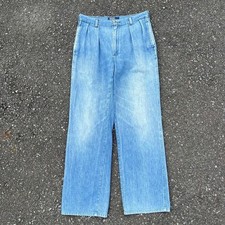 Vintage Ralph Lauren 2 Tuck Denim Pants Slacks Made In Usa Vintage Men Limited E