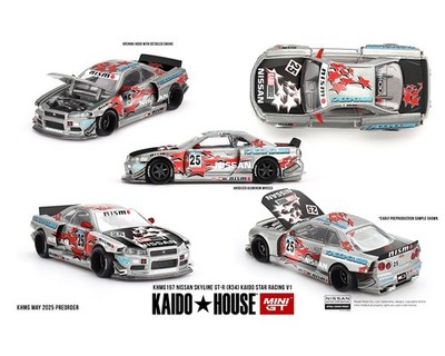 Kaido House Mini GT 1:64 (R34）Kaido Star Racing V1 (1pz)