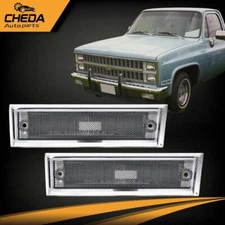 New Pair Front Signal Side Marker Light Fit For 81-91 GMC Chevy Pickup Truck