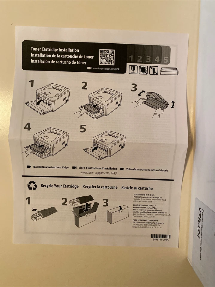 V7 TONER V7R374  5000PG YIELD Lazer Black - Image 4 of 4