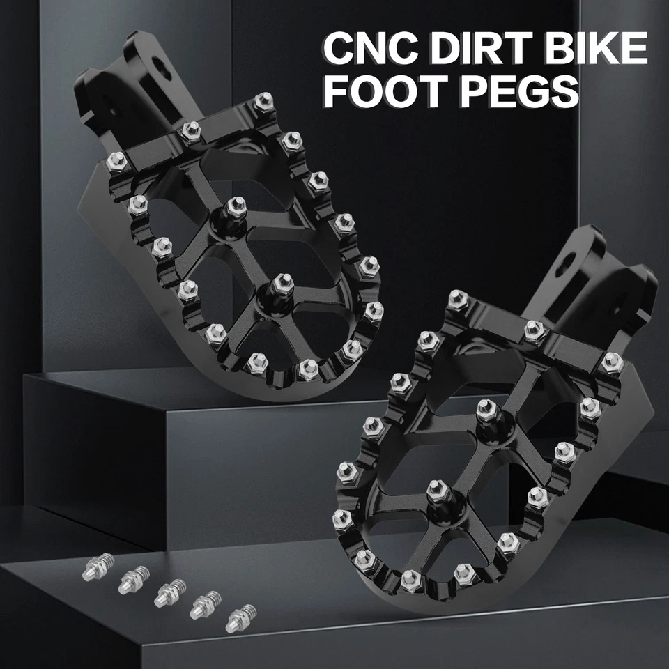 Clavijas de pie CNC para moto de cross para Honda CRF150F CRF230F CRF250F XR125L XR150L negras Foto 4 de 4