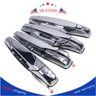 4x Chrome Door Handles Left&Right For GMC Chevy Tahoe Yukon Sierra Denali 07-13