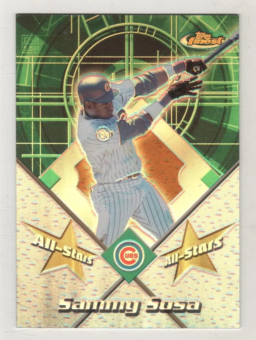 2001 Topps Finest All-Star Refractor #6 Sammy Sosa Chicago Cubs BV$10