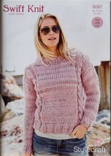 Stylecraft Knitting Pattern Swift Knit Chunky Yarn 8662 LADIES SWEATER