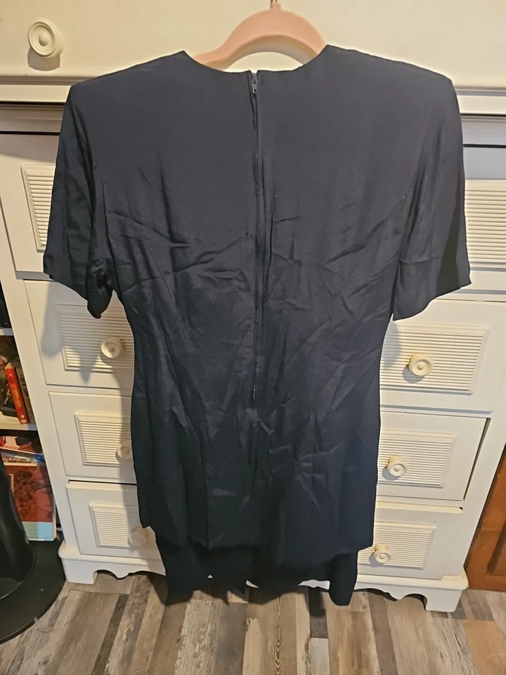 Karin Stevens Blue Dress With Embroidery Size  8 - Image 2 of 4