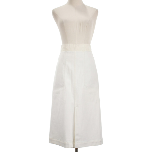 Akris Punto NWT Below the Knee Skirt Size 6 US in Ivory Cotton Blend