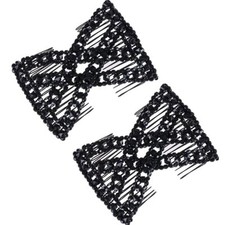 Easy Stretchable Combs Lady Women Hair Combs Double Clips Comb 2-count