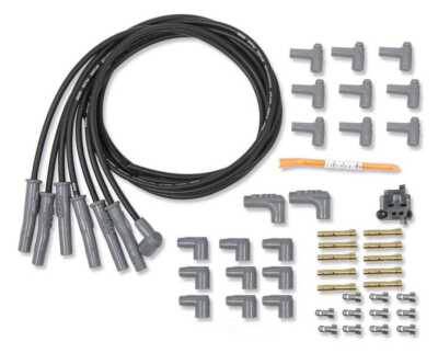 MSD Universal 6 Cylinder 8.5MM Super Conductor Spark Plug Wire Set Black 31173