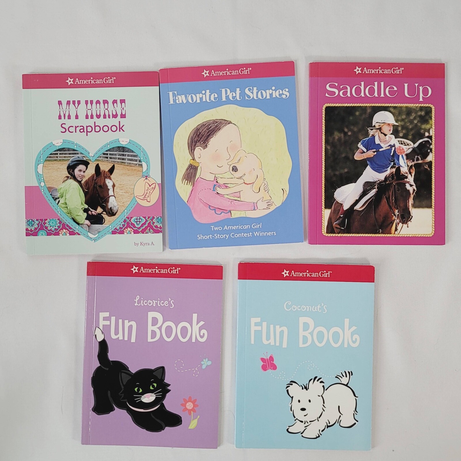 5 American Girl Doll Mini Short Story Books: Horse Scrapbook, Pet Stories, Fun