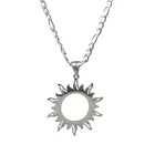 Sun God Necklace Pendant Stainless Steel Chain Jewelry Gift for Men Women 24''