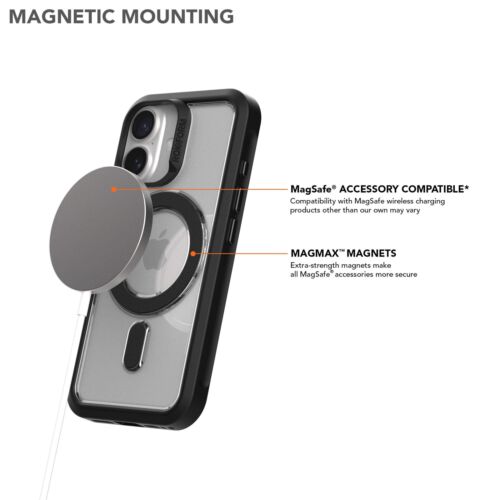 RokForm iPhone 16 Slim Magnetic Case Reinforced Corners Side Grips Full Protect - Picture 3 of 4