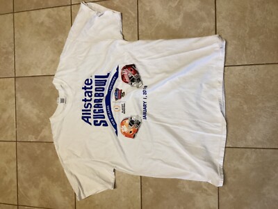 2018 All State Sugar Bowl Clemson VS Alabama New Orleans X-Large White  T-Shirt