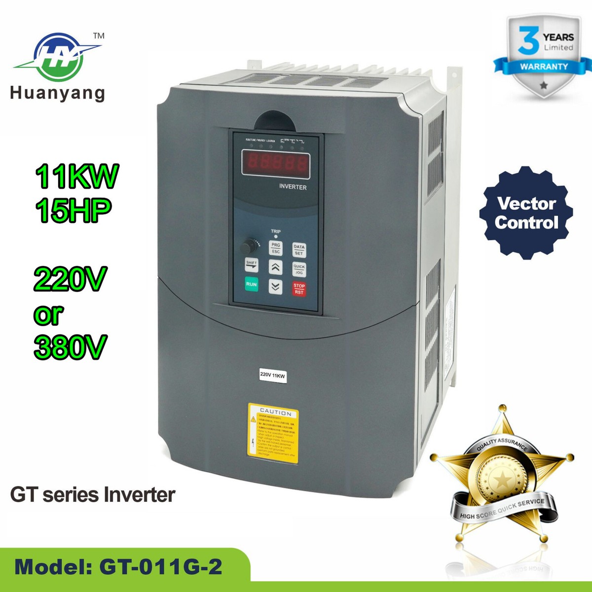 11KW 15HP VFD Inverter Converter Motor Speed Control Frequency