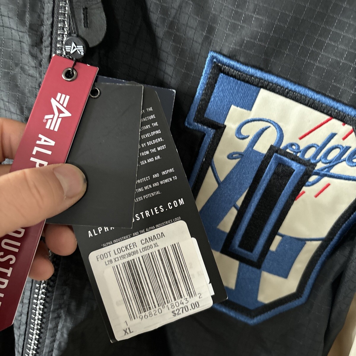 NEW ERA X Alpha Industries Dodgers Letterman Bomber Jacket XL