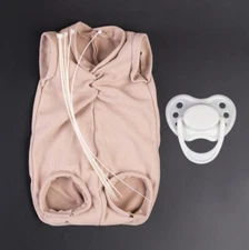 Cloth Body+Pacifier for Reborn Doll Kits Supply Full Limbs Baby Dolls DIY Repair