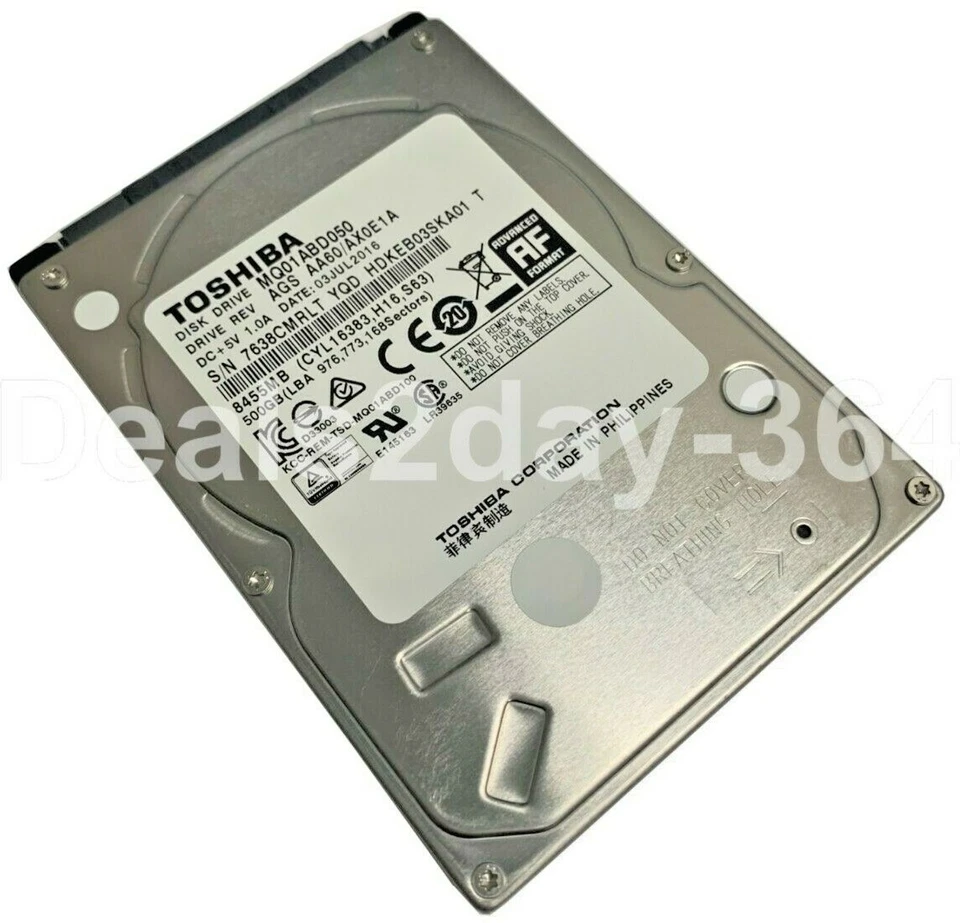 TOSHIBA MQ01ABD050 500GB 5400RPM 8MB Cache 2.5" SATA 3Gb/s Internal Hard Drive - Image 2 of 3