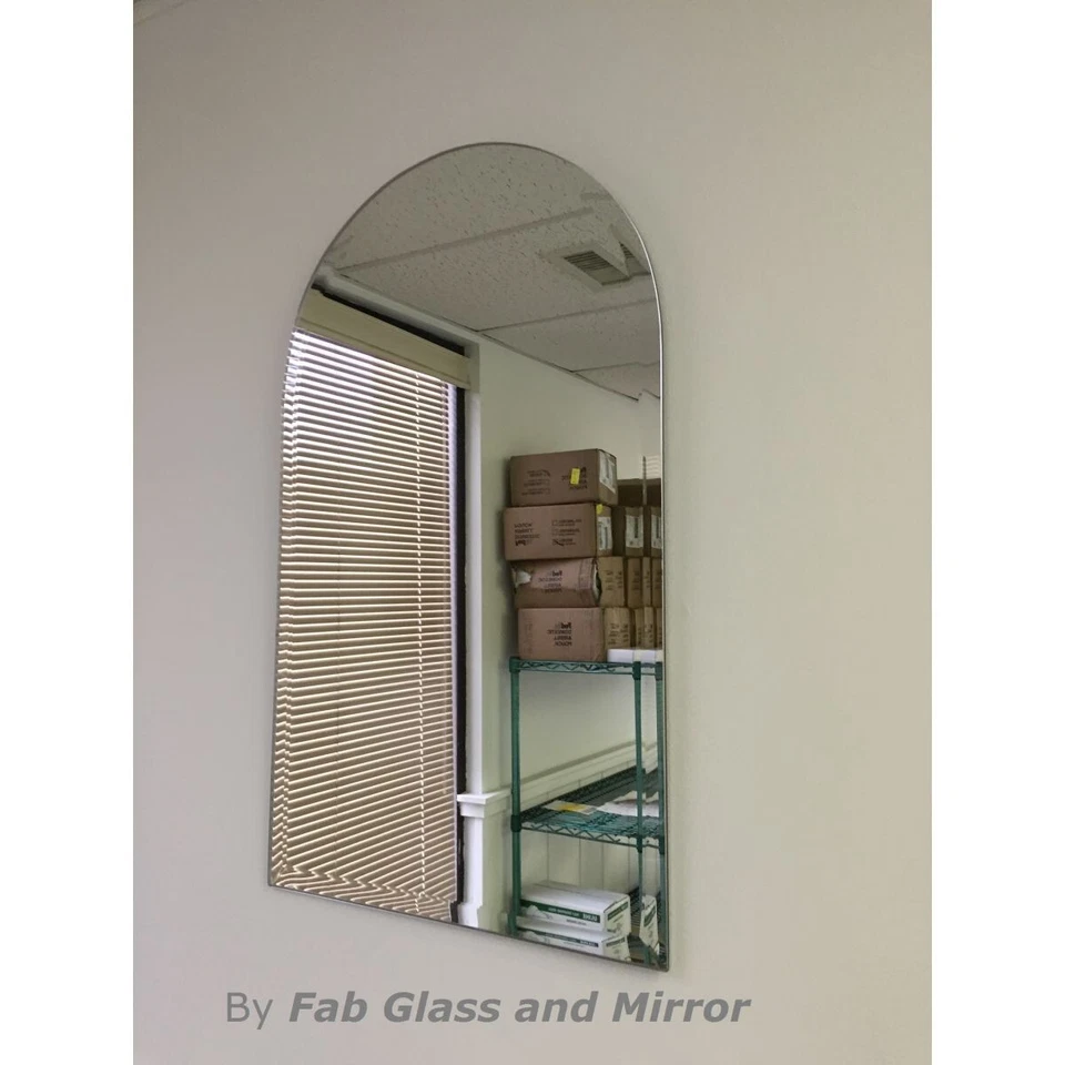 20" x 30" inch Octagon Frameless Wall Mirror bevel polish with 3 Hooks - Image 3 of 4
