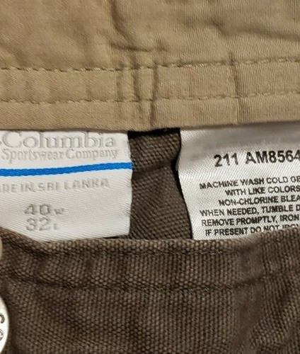 Pantalones Columbia Hombre Marrón Talla 40×32 - Imagen 6 de 6