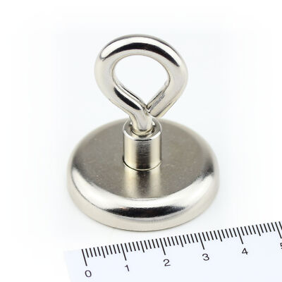 2 NEODYM POWER ÖSENMAGNETE D36 mm NDFEB BIS 41 KG SUPER STARK MAGNET ÖSE