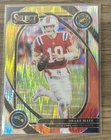 2024 Panini Select - Club Level Drake Maye #218 Red & Yellow Shock Prizm (RC)