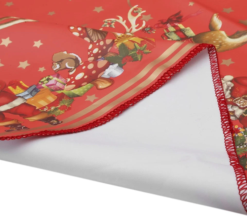 Heavy-Duty Flannel-Backed Vinyl Tablecloth 90″×55″ Spill-Proof Easy Clean & Sty - Image 3 of 4