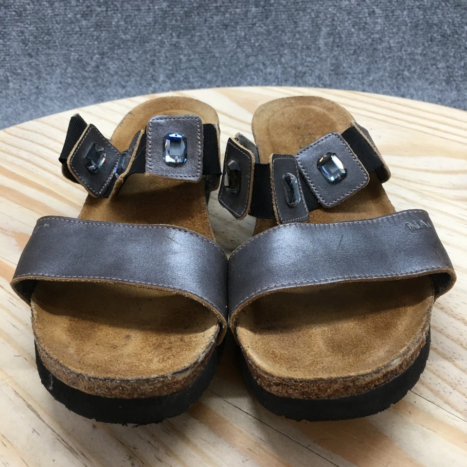 Naot Sandals Womens 41 Ashley Slide Gray Slip On Casual Comfort Open Toe Wedge - Image 4 of 4