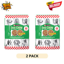 2 Pack Purina Dog Chow Complete 44lb Adult Dog Food Chicken High Protein Dry 0.72 per pound
