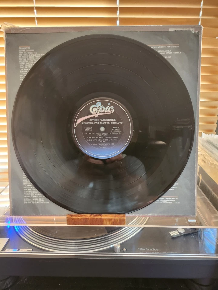 Luther Vandross, Forever For Always For Love, 1982 1st Epic Stereo, VG+/VG+ - Image 4 of 4